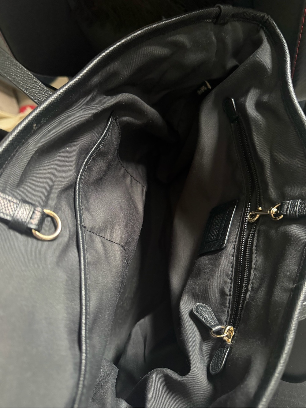 COACH Black Leather Tote Bag - Classic Everyday Carry G1723-57131E - Picture 10 of 14